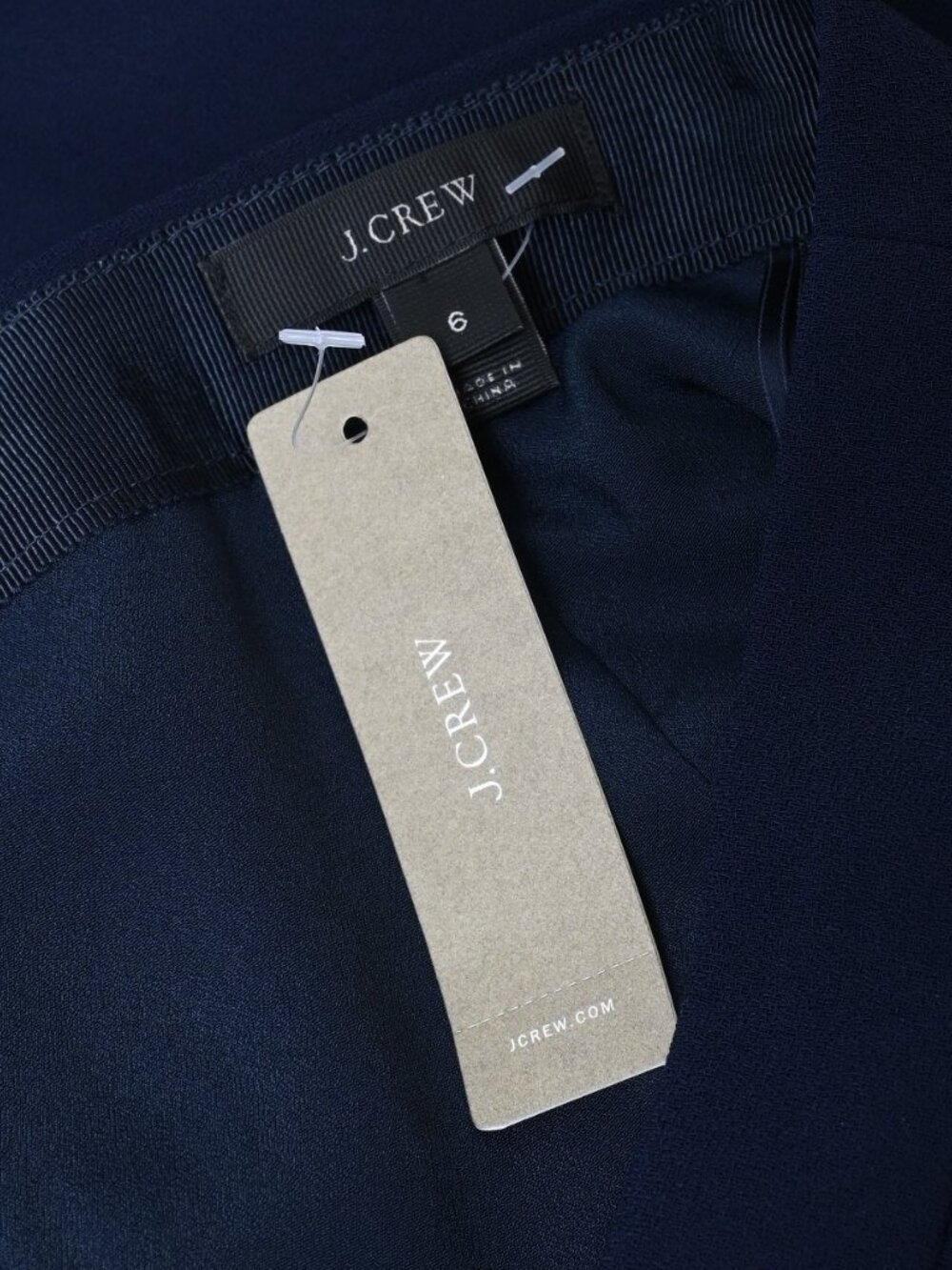 J Crew Vintage Skirt Straight Navy Blue Knee Length Women's Size 6 NWTS - Picture 4 of 6